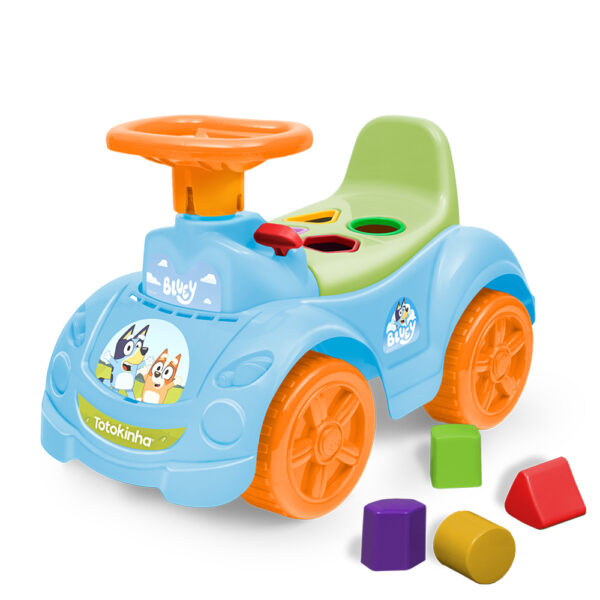 Totokinha Bluey PlayMi com quatro formas geométricas
