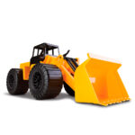 Combo Trator Escavadeira Tópi amarelo de roda livre