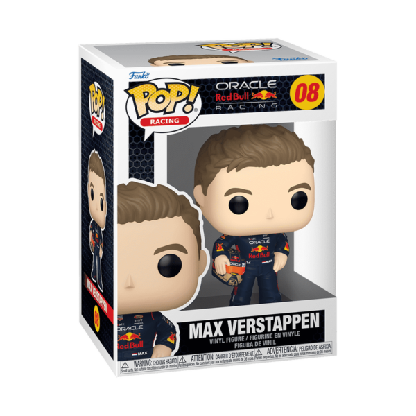 Funko Pop Max Verstappen 08 na embalagem