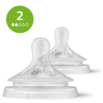 Kit com 2 bicos Philips Avent Pétala Natural Response fluxo 2 lento