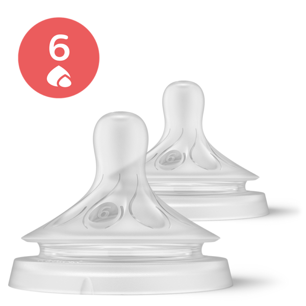 Kit com 2 bicos Philips Avent Pétala Natural Response fluxo 6